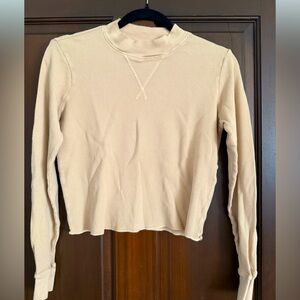 Mate the Label thermal boxy crop in Latte